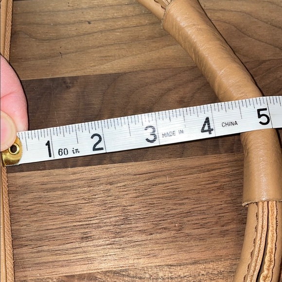 Tan Leather Hobo Shoulder Bag Slouchy Soft Large Tote Zip Front Pocket Everyday - Picture 14 of 14